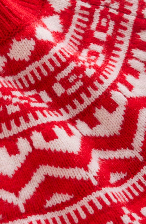 Boden Marion Fair Isle Wool Mock Neck Sweater