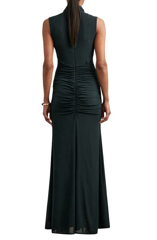 Reiss Womens Teal Daniella Sleeveless Stretch-woven Maxi Dress In Black