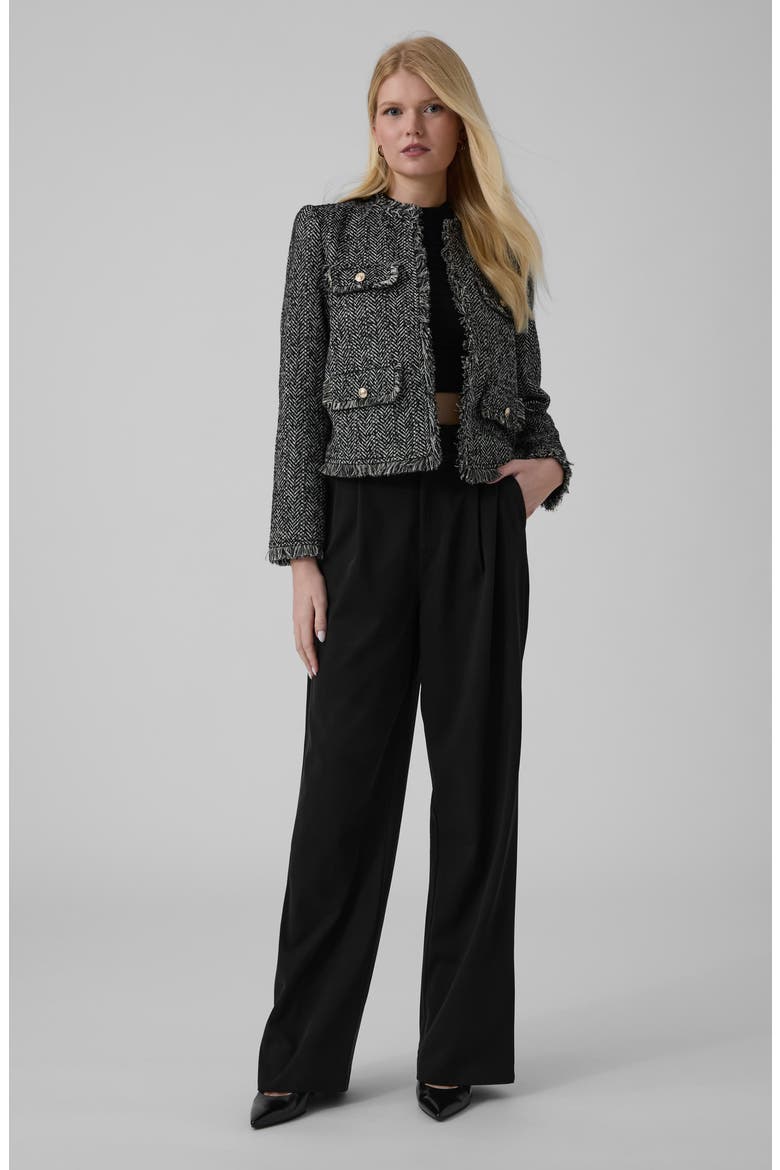 Jenny Fringed Herringbone Jacket, Alternate, color, FMLX-OPEN