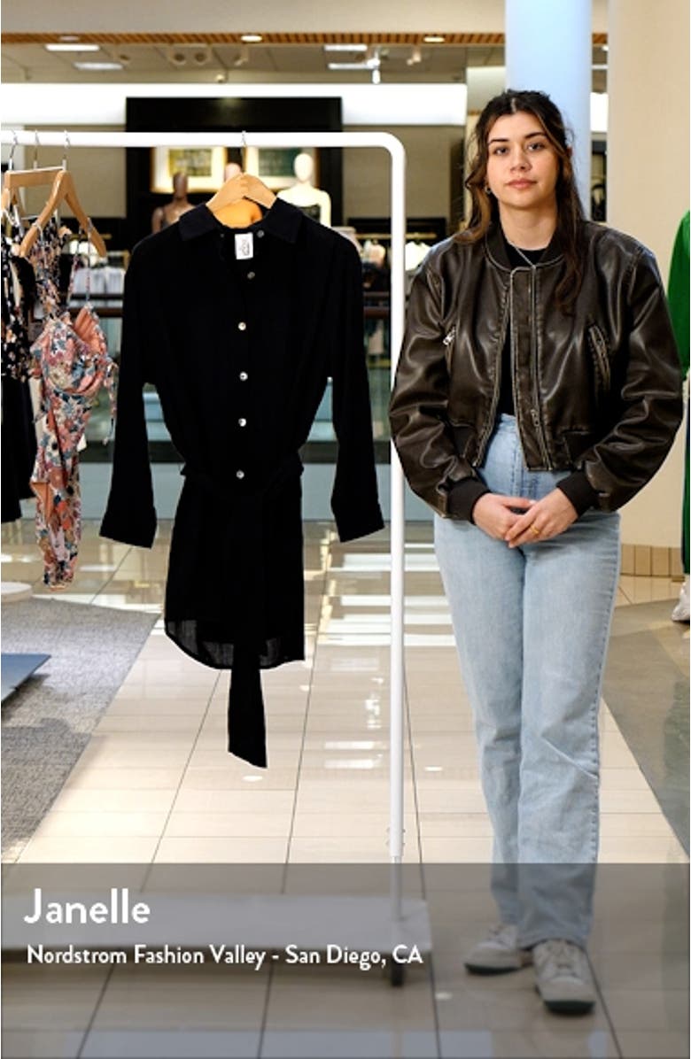 Long Sleeve Cotton Gauze Cover-Up Shirtdress, sales video thumbnail