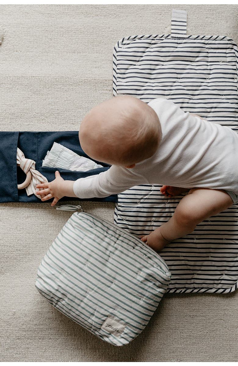 Pehr On the Go Coated Organic Cotton Changing Pad, Alternate, color, Ink