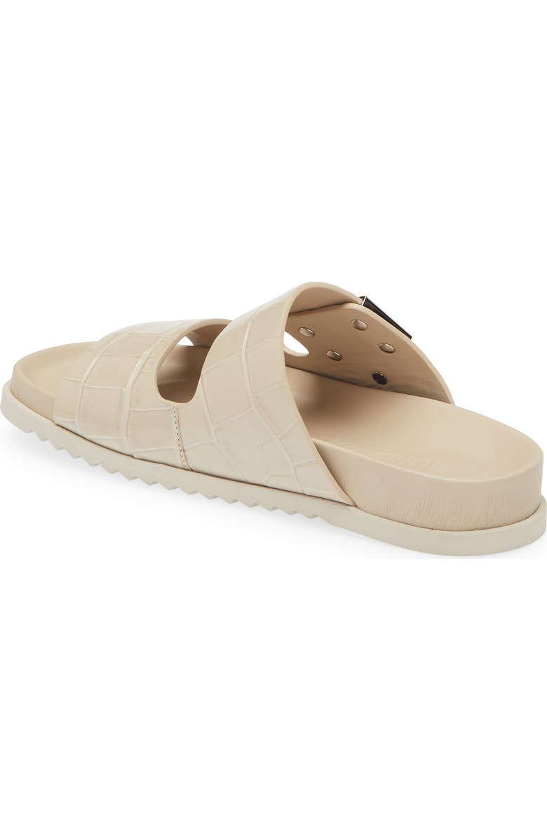 Burberry Olympia Croc Embossed Sandal, Alternate, color, Soft Fawn