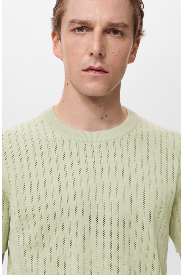 Openwork Stripe Cotton Top, Alternate, color, GREEN APPLE
