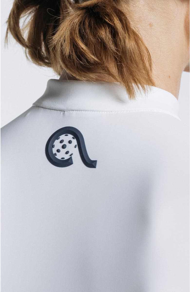 AVI Pickleball Volley Zip Long Sleeve, Alternate, color, White Lotus