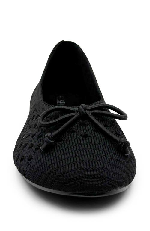 Chelsea Crew Ferry Open Knit Ballet Flat In Black Knit