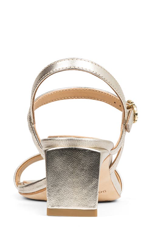 Donald Pliner Block Heel Sandal In Platinum