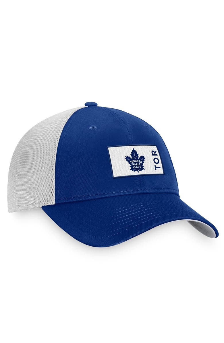FANATICS Men's Fanatics Branded Blue Toronto Maple Leafs Authentic Pro Rink Trucker Snapback Hat, Alternate, color, 