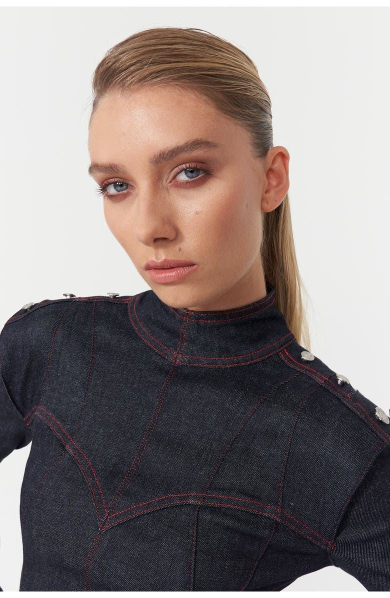 Jendue Harvey Mini Dress, Alternate, color, Deep Blue