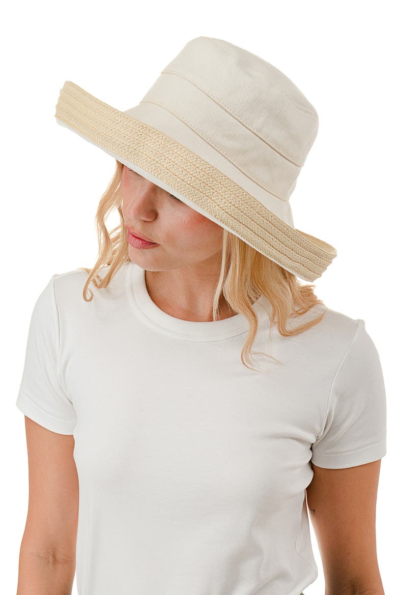 Woven & Straw Cruiser Hat, Alternate, color, IVORY