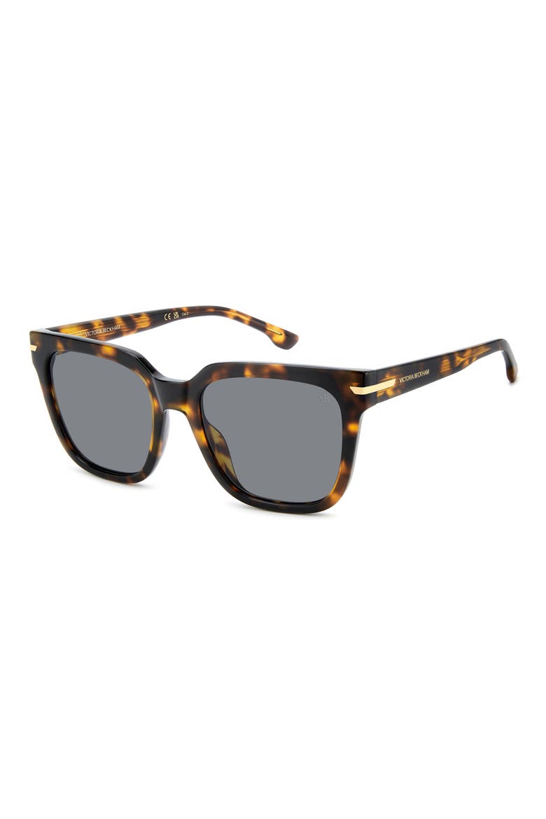 53mm Square Sunglasses, Alternate, color, BROWN HAVANA/ GREY