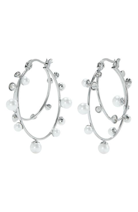 Crystal Double Hoop Earrings