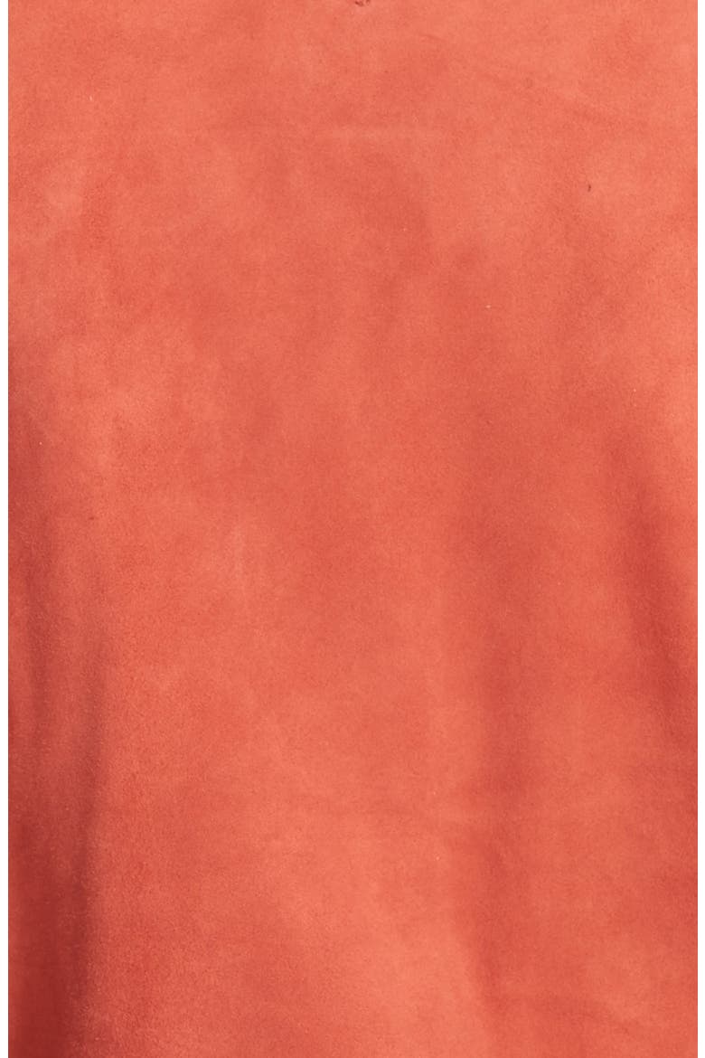 'Jayne' Suede Moto Jacket, Alternate, color, RUST