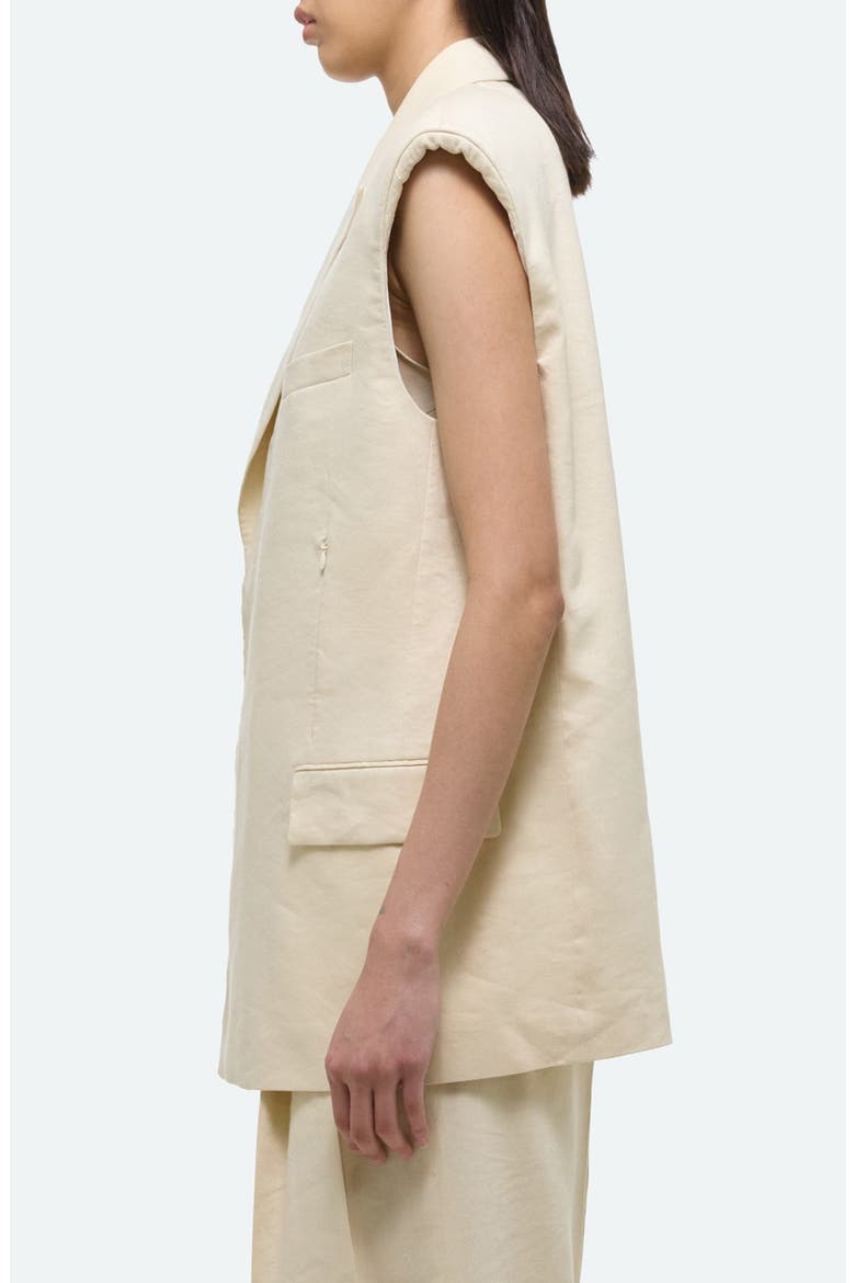 Sleeveless Linen Blend Car Blazer, Alternate, color, SUMMERSAND