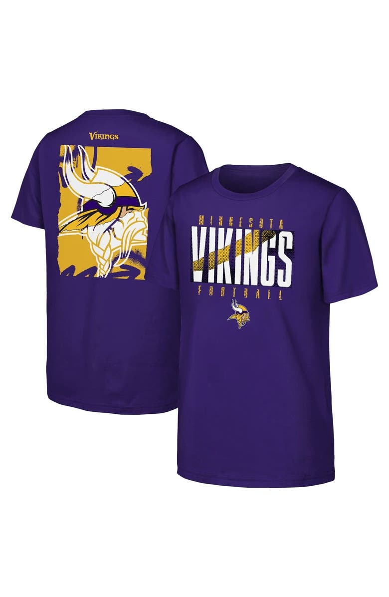 Outerstuff Youth Outerstuff Purple Minnesota Vikings Posterize T-Shirt, Main, color, Purple