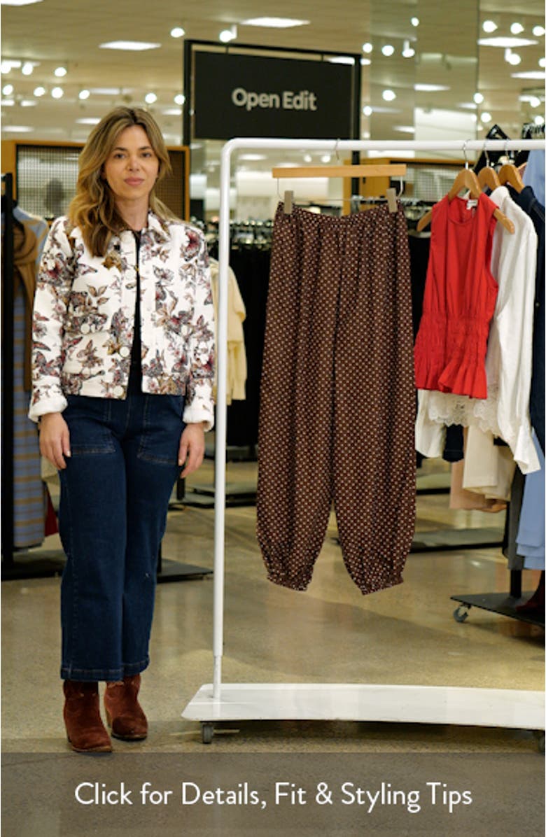 Evie Polka Dot Mid Rise Balloon Pants, sales video thumbnail