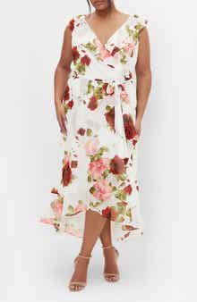 City Chic Ella Jane Metallic Stripe Maxi Dress