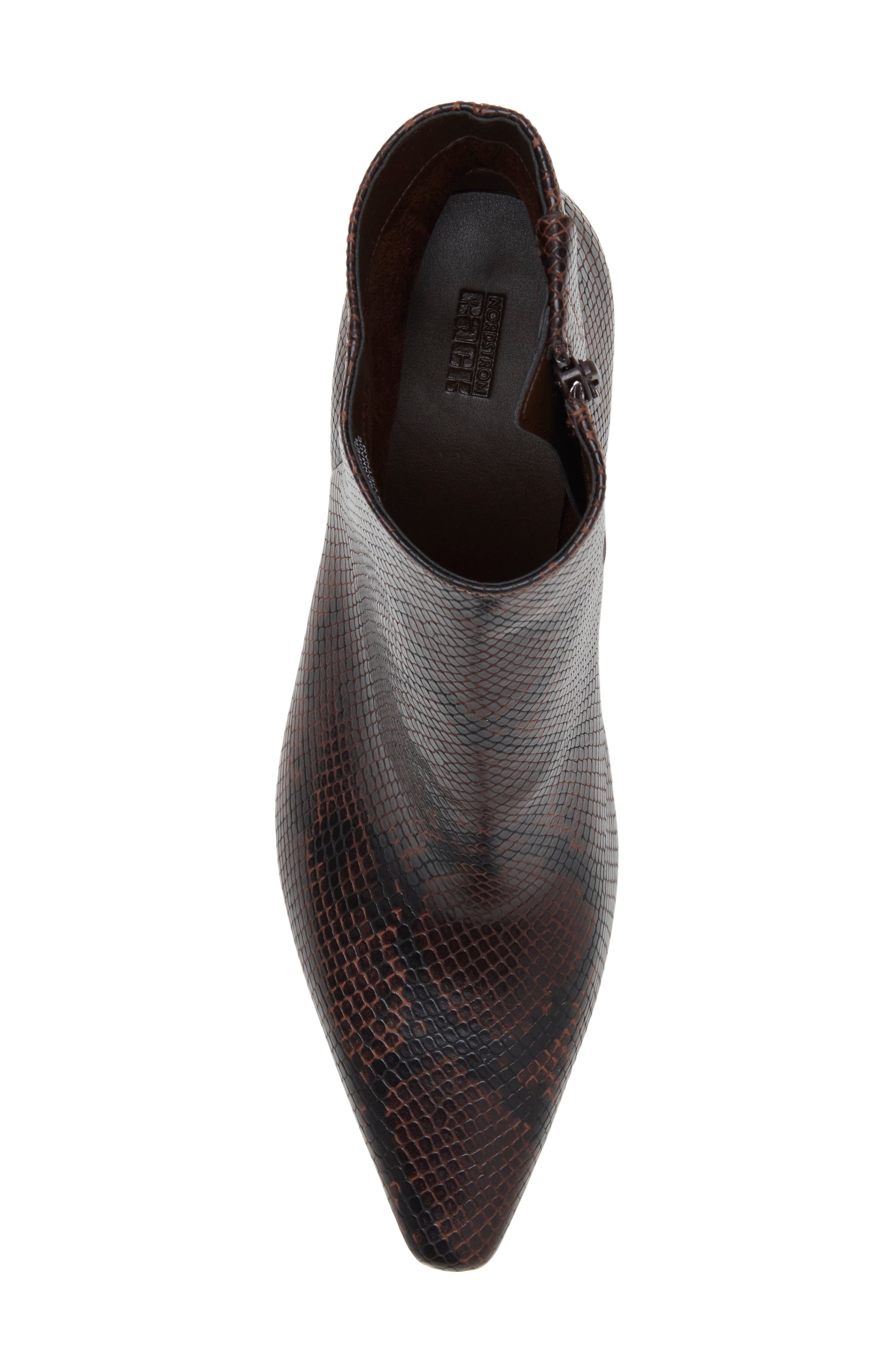 Kelsey Block Heel Bootie, Alternate, color, BROWN BLACK SNAKE