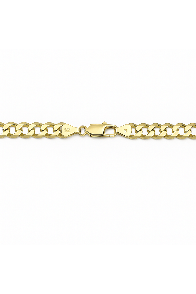 10K Yellow Gold Curb Link Necklace 3.6mm 18 Inch, Alternate, color, yellow