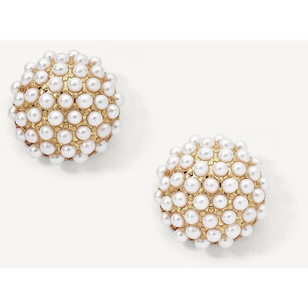 Olive & Piper Pearl Pave Studs in Gold  product