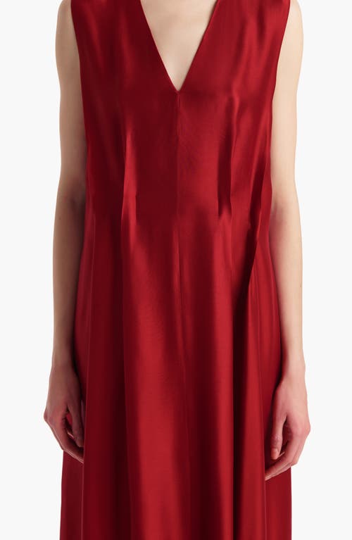 Khaite Syd Satin Maxi Dress In Red