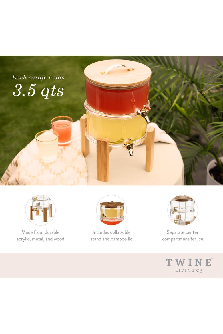 Outdoor Double Drink Dispenser, Alternate, color, Clear