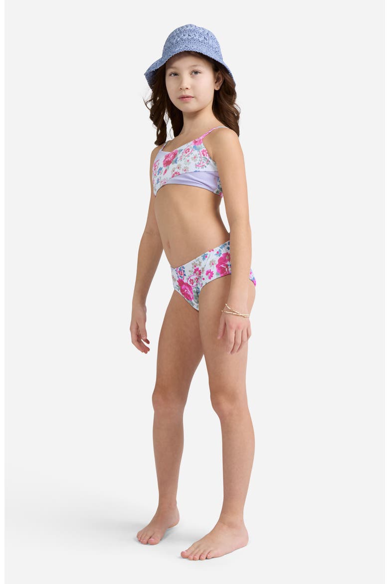 Kids' Cross Wrap Two-Piece Swimsuit, Alternate, color, ORCHID PETAL