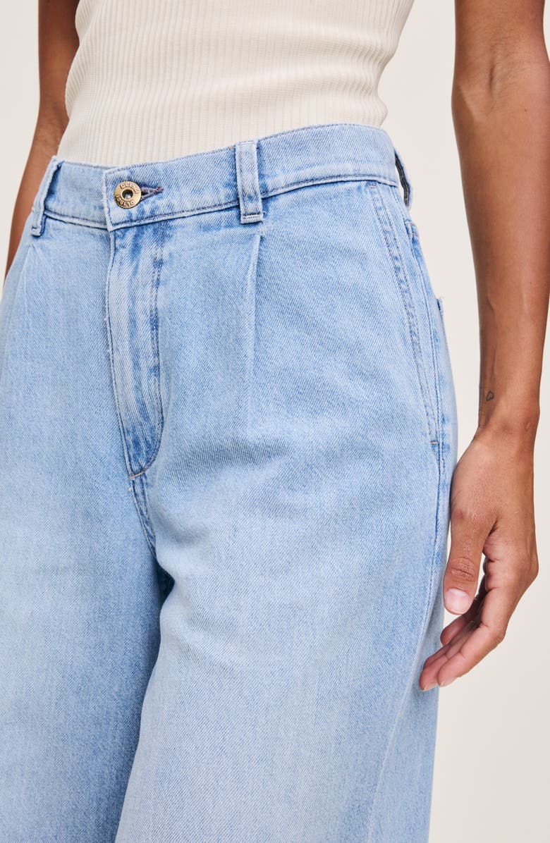 DL1961 Isabel Pleated Mid Rise Wide Leg Jeans, Alternate, color,