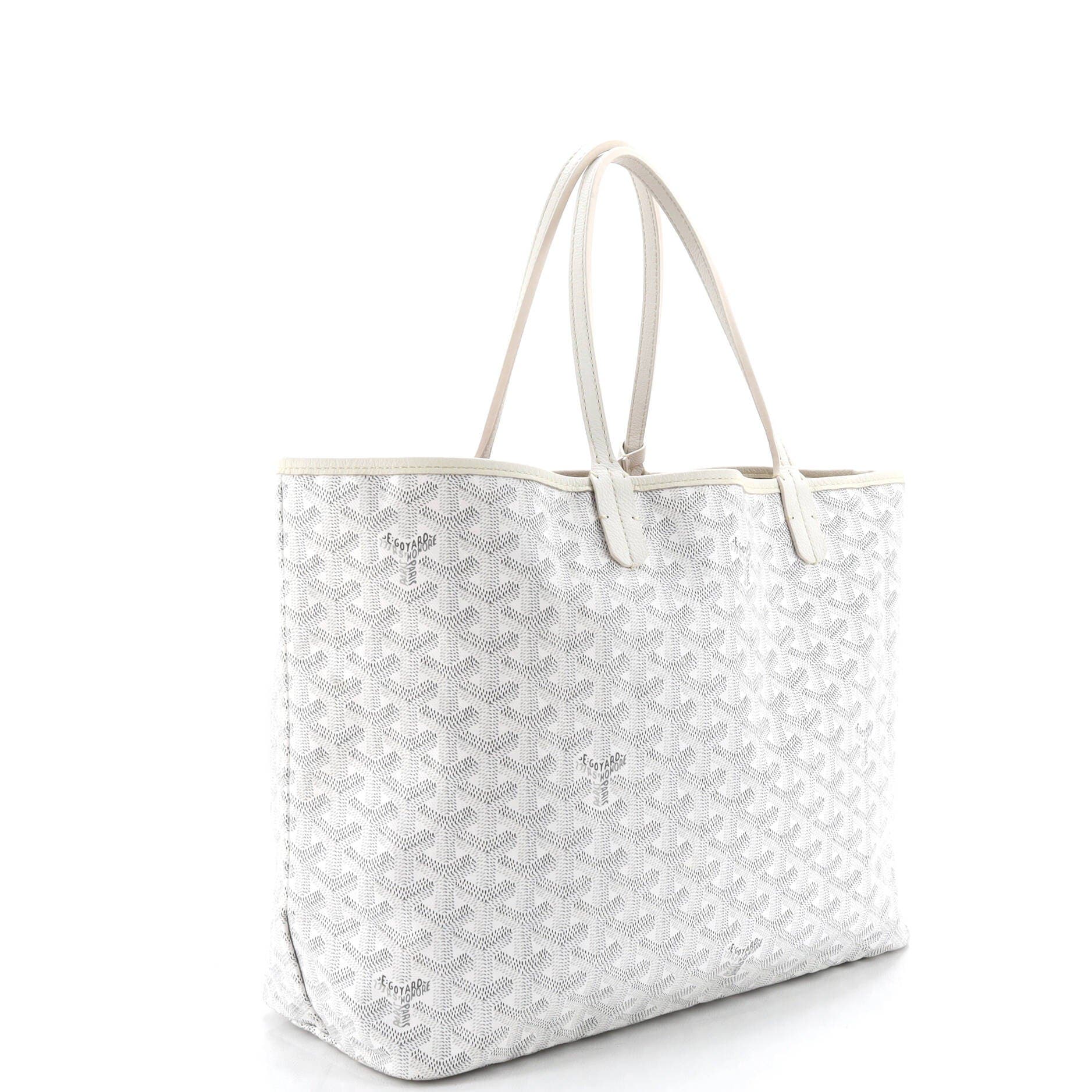 Pre-Owned Goyard Saint Louis Tote Coated Canvas PM, Alternate, color, White