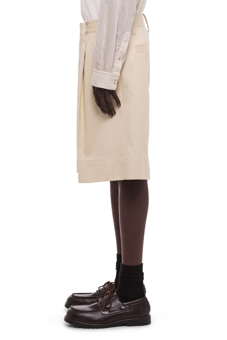 Relaxed Fit Pleat Front Chino Shorts, Alternate, color, OATMEAL