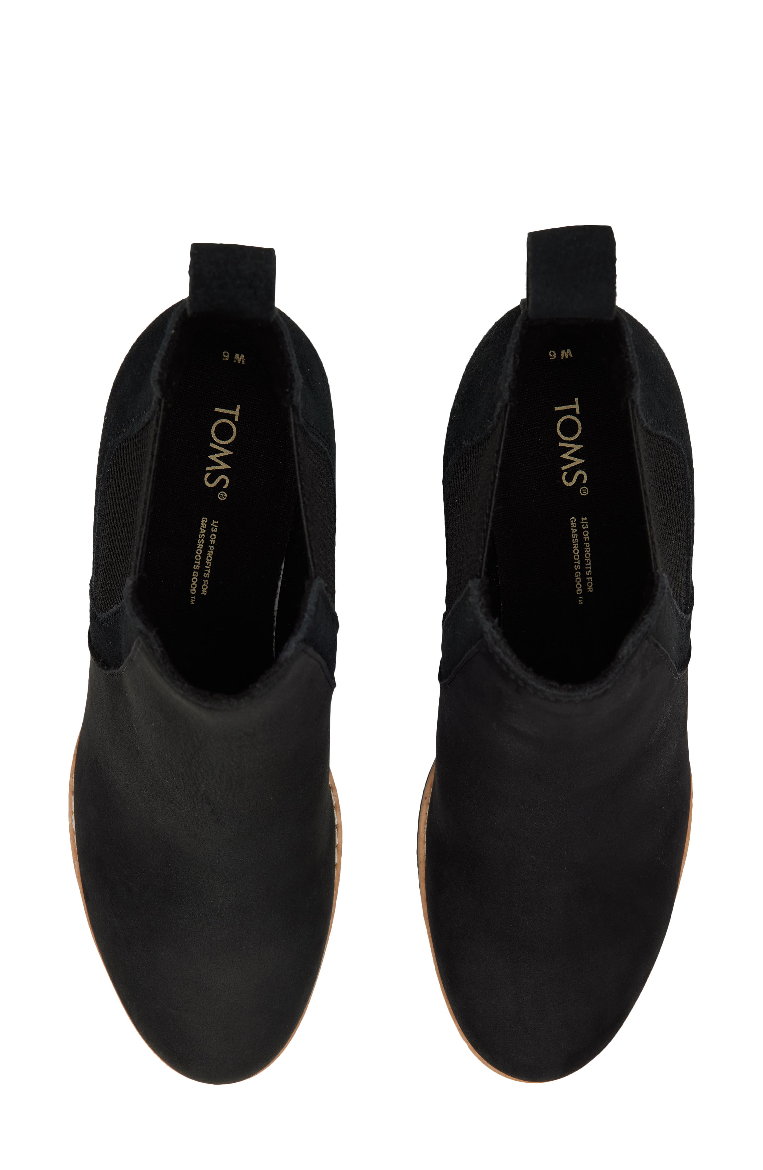 TOMS Maddie Wedge Bootie, Alternate, color, Black