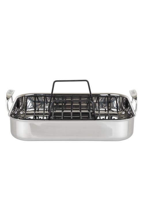 Viking Stainless Steel Roasting Pan & Thermometer In Stainless Steel