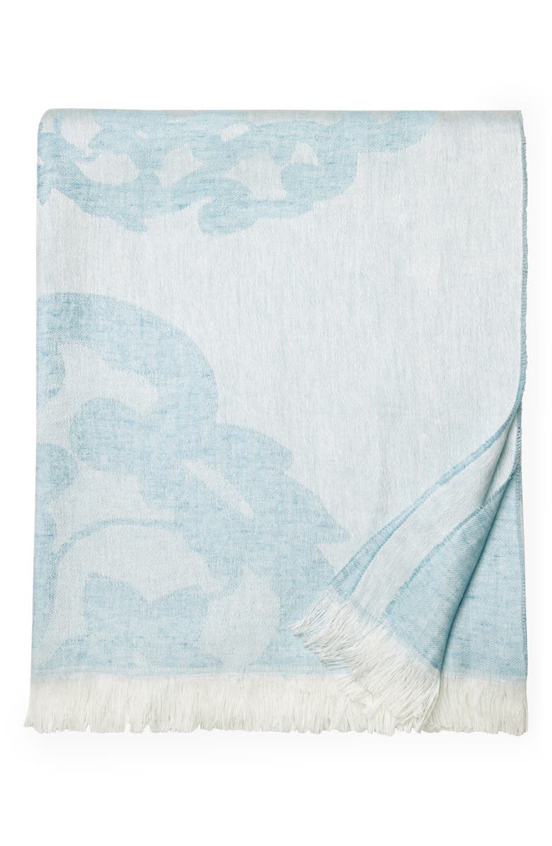 SFERRA Lassia Linen Throw Blanket, Main, color,
