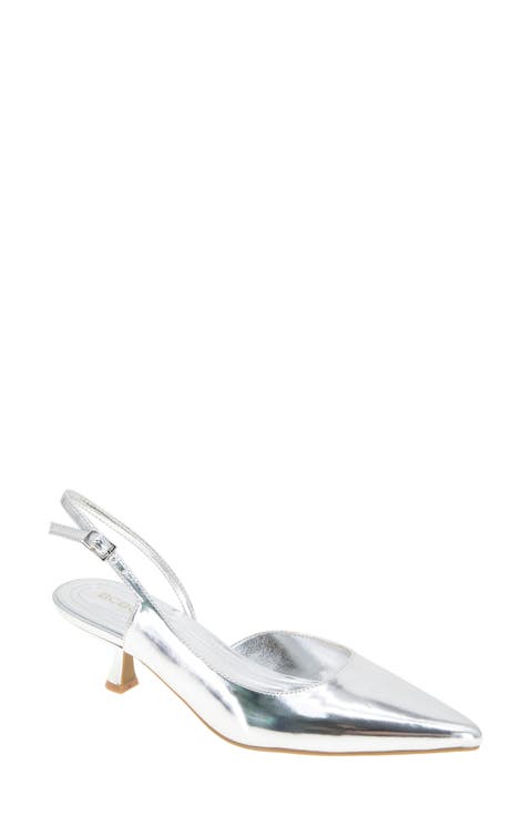 Kittie Slingback Kitten Heel Pump (Women)