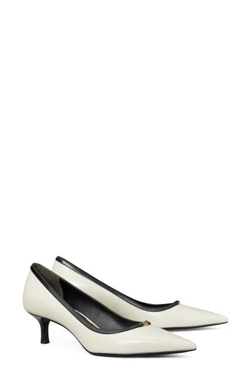 Tory Burch Double T Buckle Kitten Heel Pump In Multi