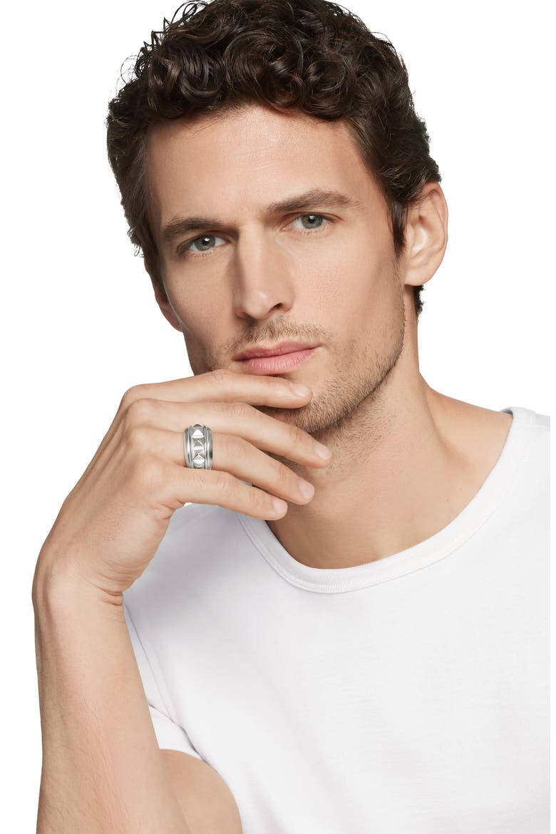 Pyramid Signet Ring, Alternate, color, SILVER
