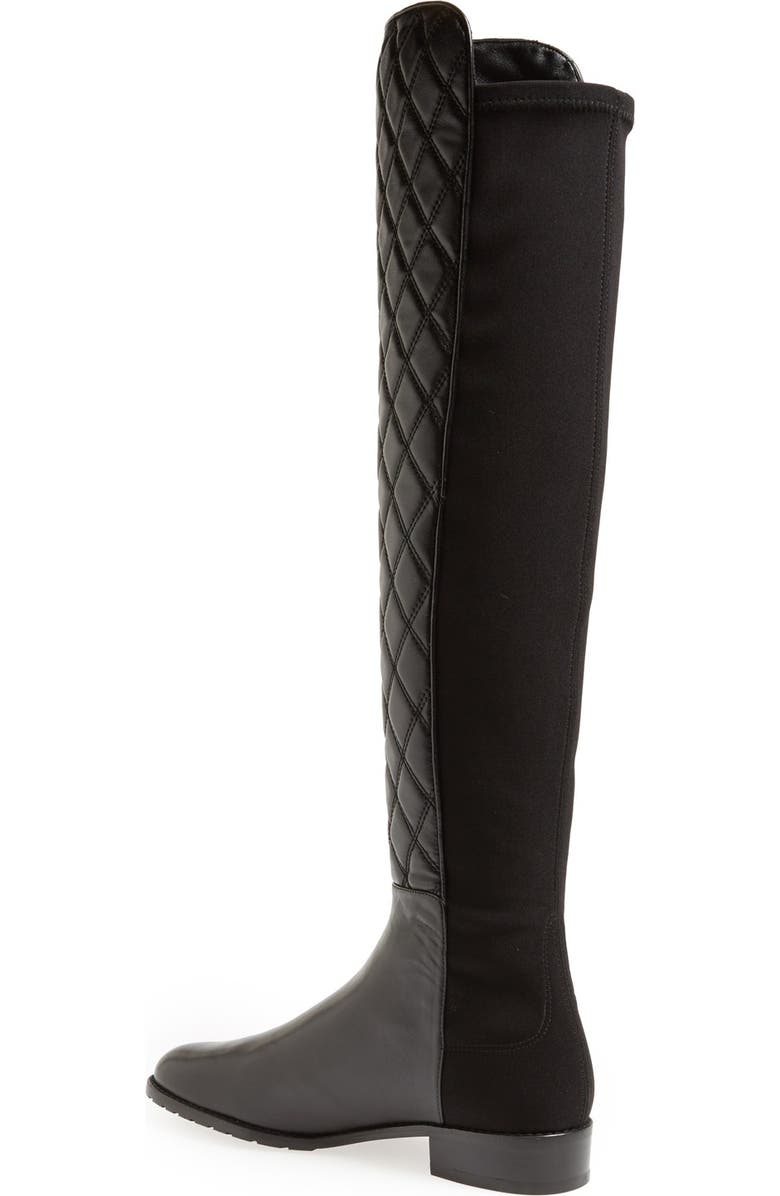 Stuart Weitzman 'Quiltboot' Nappa Leather Over the Knee Boot, Alternate, color,
