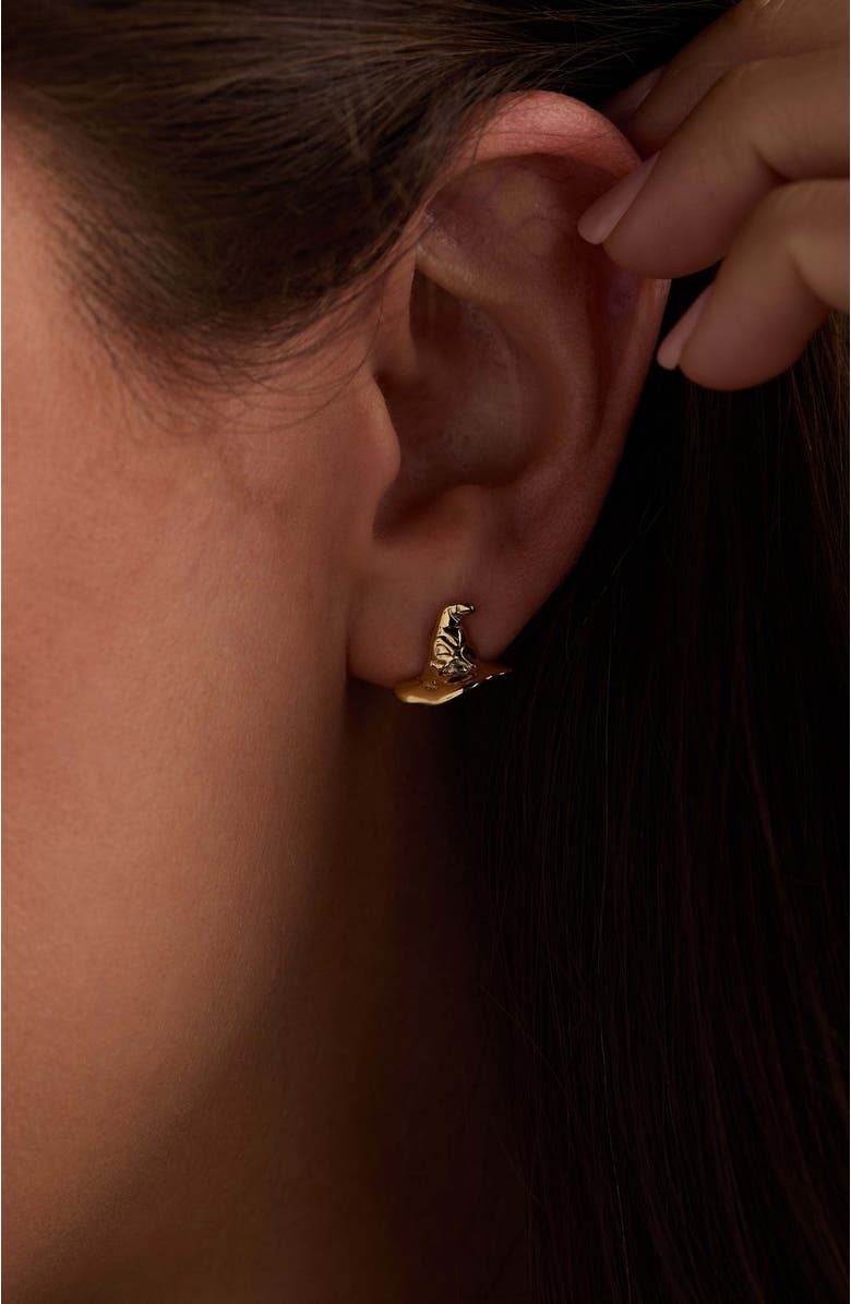 Alex and Ani Harry Potter Hogwarts & Sorting Hat Earring set of 2, Alternate, color, Gold