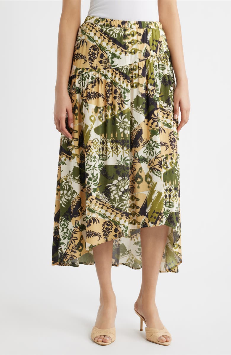 CITY BLUES Faux Wrap Midi Skirt, Main, color, 