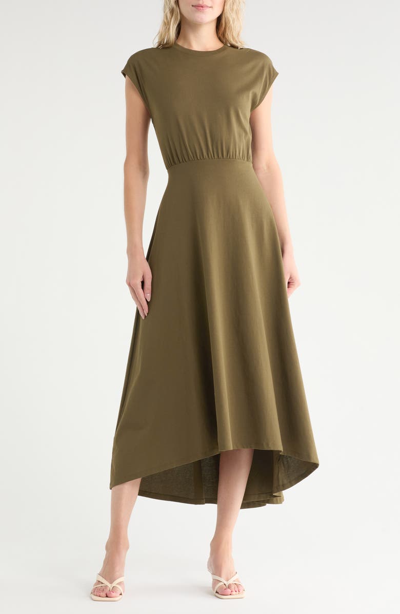 FRAME Organic Cotton Jersey High-Low Dress | Nordstromrack