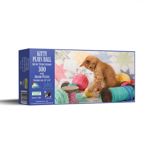 Kitty Plays Ball 300 piece Jigsaw Puzzle for Adults