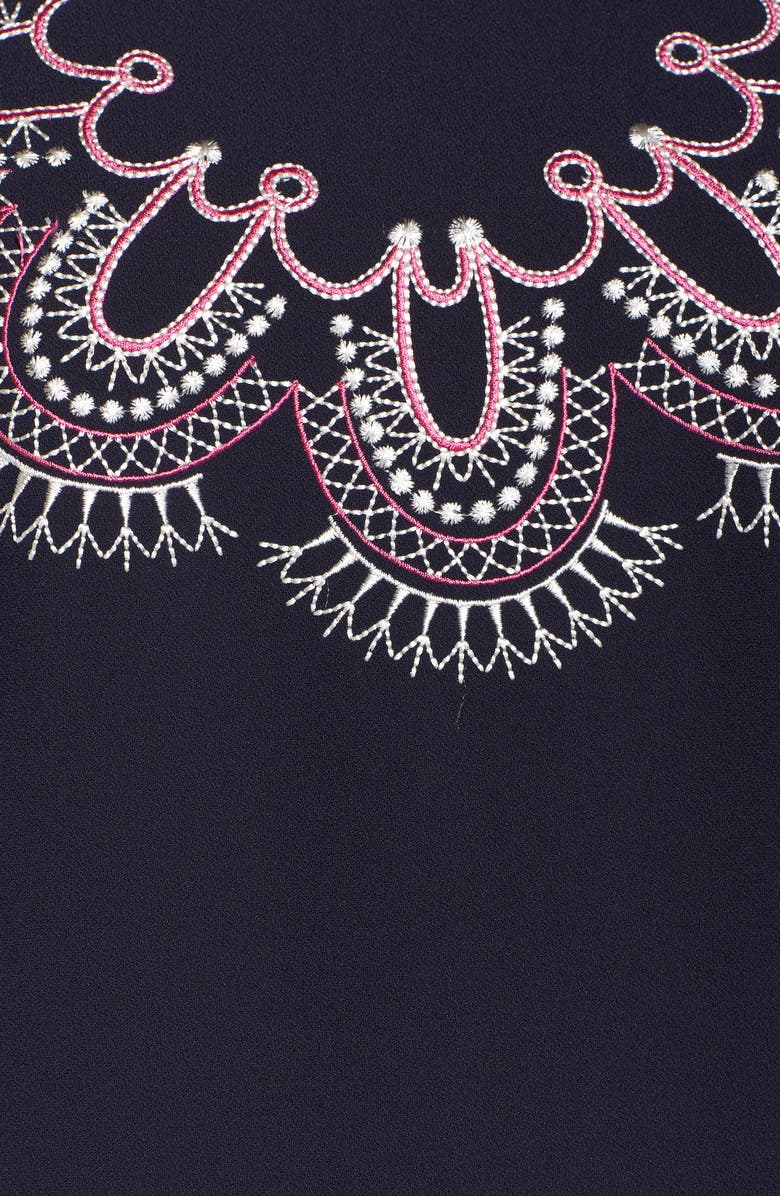 Eliza J Crepe A-Line Dress, Alternate, color, 