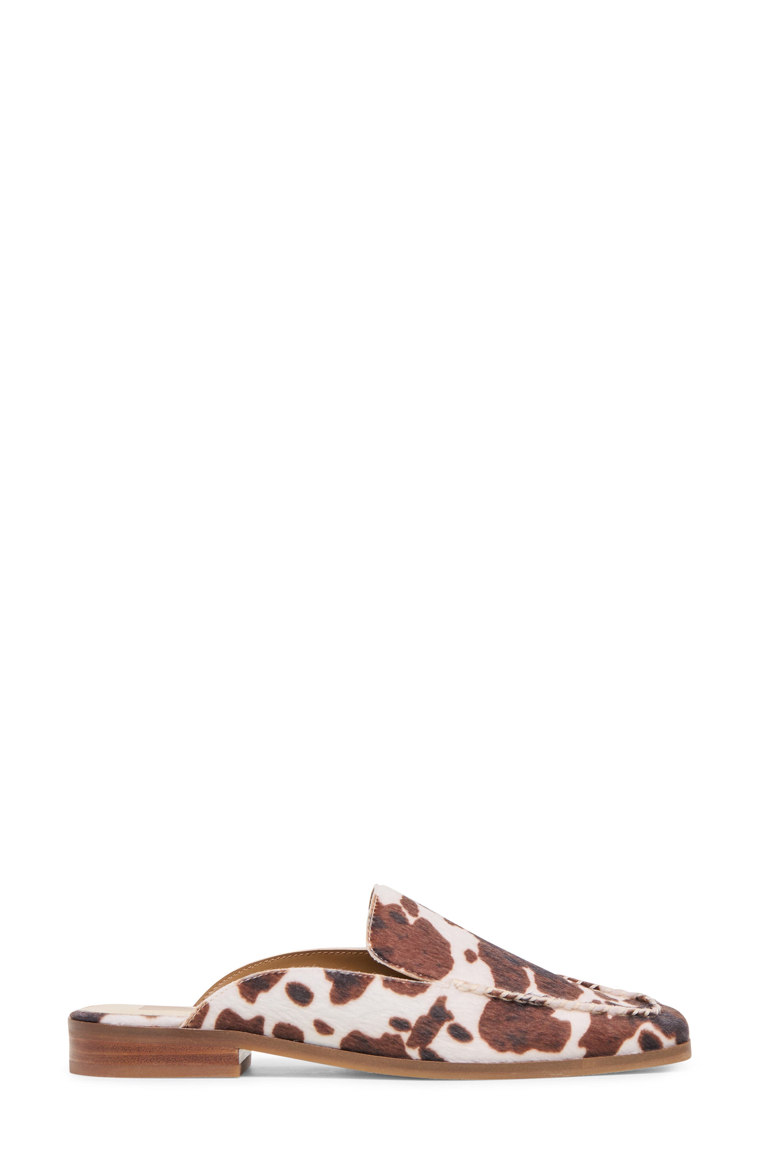 Brevyn Perforated Mule, Alternate, color, COCOA FAUX CALF HAIR