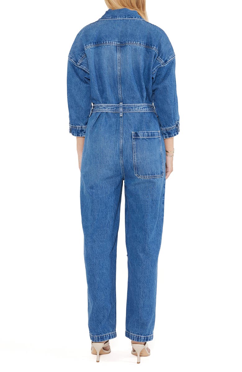 ÉTICA Zeta Zip Front Denim Jumpsuit, Alternate, color,