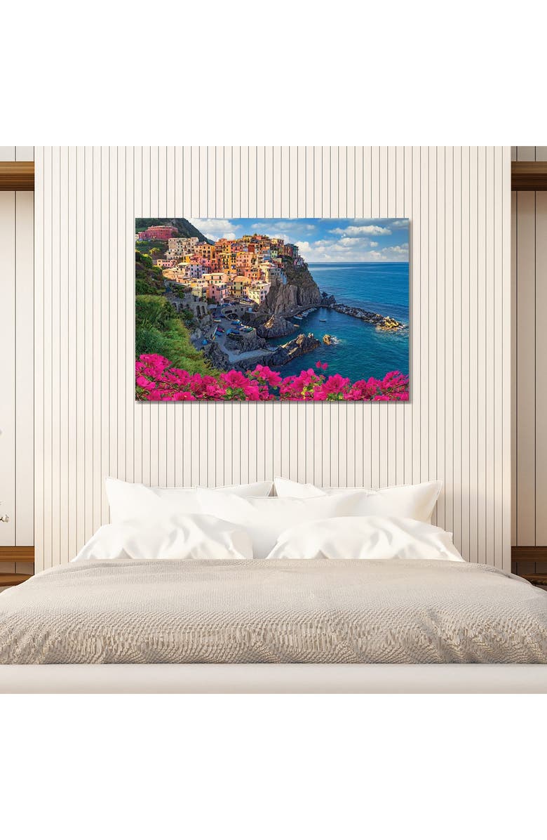 iCanvas 'Bougainvillea in Manarola Cinque Terre Italy' by Susanne Kremer Canvas Artwork, Alternate, color, Seaside Village