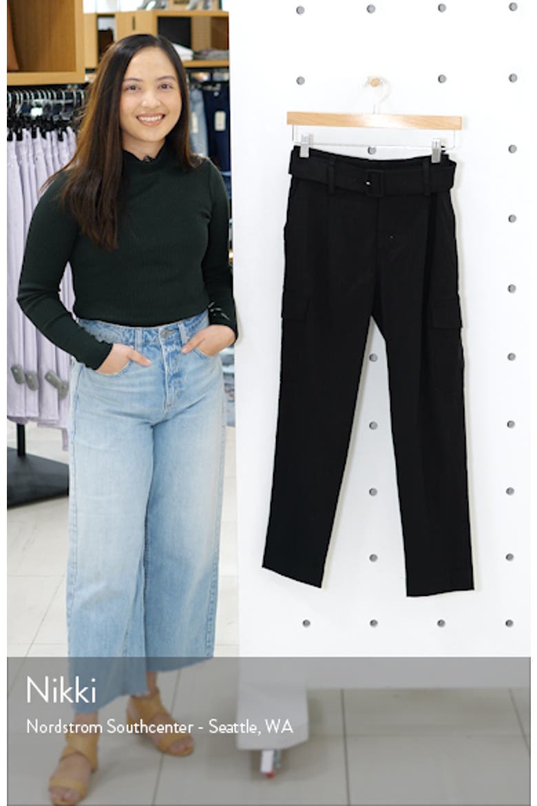 Belted Linen Blend Pants video