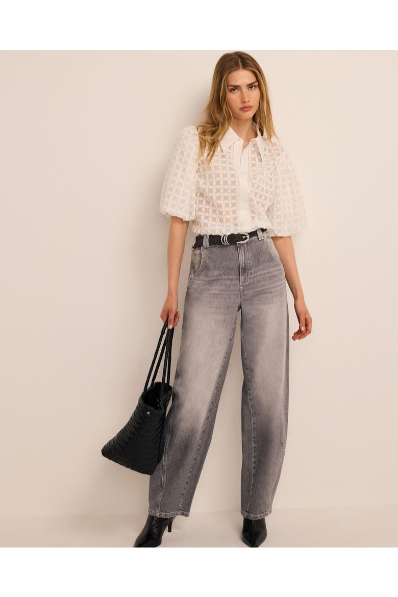 Relaxed Ultimate Full Length Barrel Jeans, Alternate, color, Grey