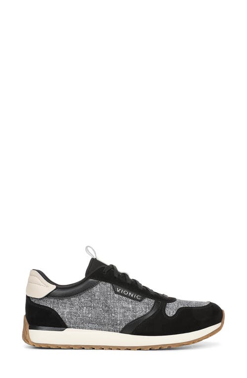 Vionic Monarch Sneaker In Black Ivory