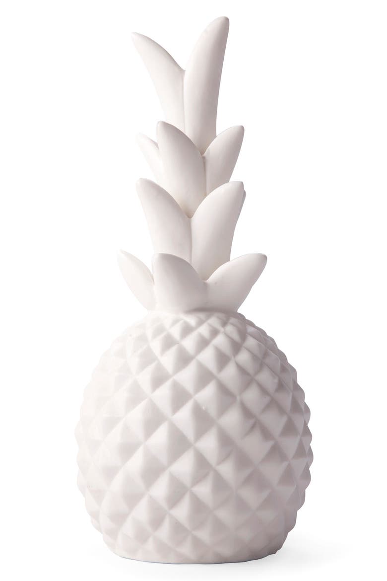 Pineapple LED Porcelain Lamp, Main, color, WHITE