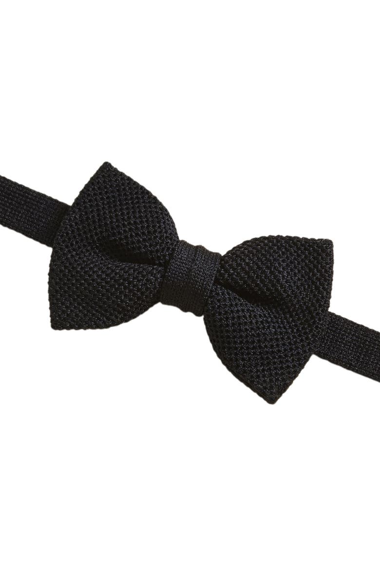 Robert Talbott Ryan Silk Knit Pre-Tied Bow Tie, Alternate, color, Black