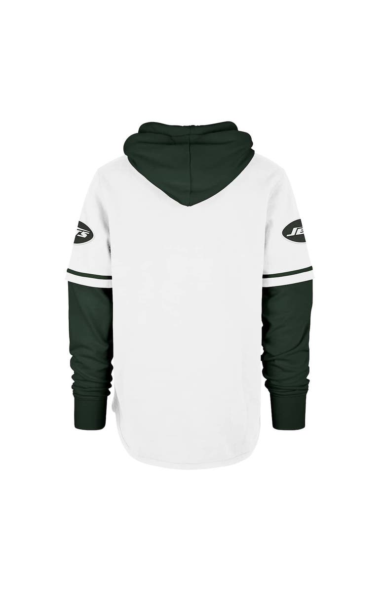'47 Men's '47 White New York Jets Trifecta Shortstop Pullover Hoodie, Alternate, color, White
